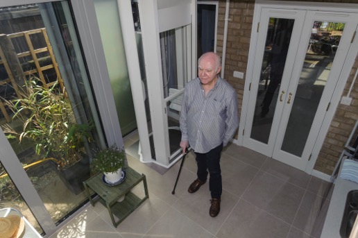 Knowles Stiltz Homelift Customer Christopher Knowles in Age Friendly Home